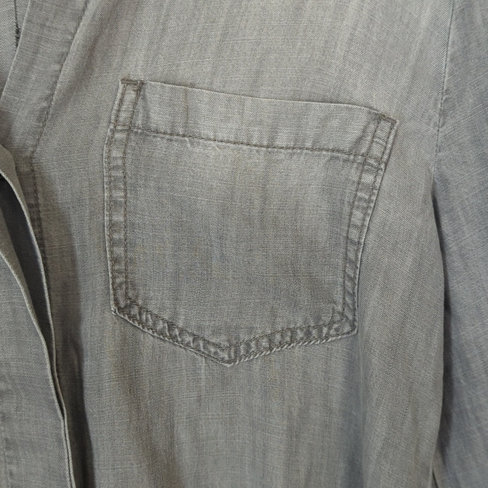 Bella Dahl Shirttail Button Down Grey Wash Tincel Size Small - Picture 5 of 7